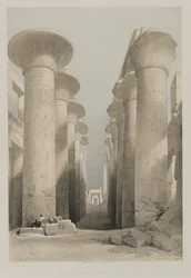 Egypt og Nubia, bind I: Theben, Great Hall at Karnac