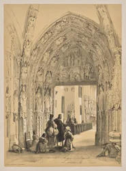Skisser i Belgia og Tyskland, First Series, Porch of Frauenkirch, Nürnberg