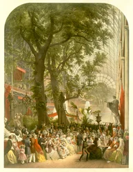 Transept of the Crystal Palace, 1851 (farget litho)