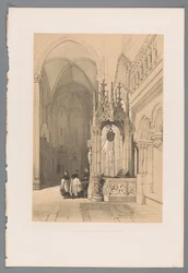 Foss inn av Dom van Regensburg Den hellige brønn i katedralen i Regensburg (tittel på objekt)