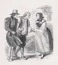 The Traveler fra The Complete Works of Béranger, 1836. Skapere: Louis-Henri Brevière, Cesar-Auguste Hebert.