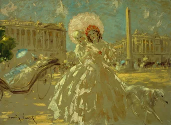 Place de la Concorde (olje på lerret)