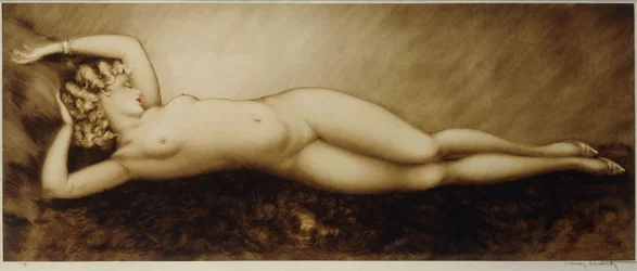Repose, ca. 1934 (etsing og tørrpunkt, trykt i farger)