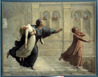 Sjelens dikt; Marerittet. Maleri av Anne Francois Louis Janmot (1814-1892)
