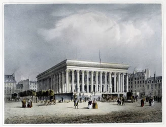 Bourse et Tribunal du Commerce - litografi av Arnout