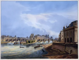 Utsikt over Pont Neuf - i ""Paris i 1837" av Arnout