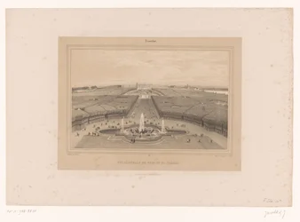 Utsikt over hagene i Versailles Vue generale du Parc et du Château (tittel på objekt) Ansikter i og rundt Paris (serietittel) Versailles (serietittel på objekt)