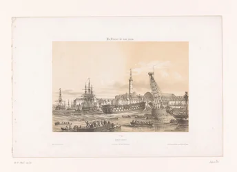 Utsikt over Arsenal ved havnen i Lorient lorient. Interiør i havnemilitæret (tittel på objekt) Contemporary France (serietittel) La France de nos jours (serietittel på objekt)