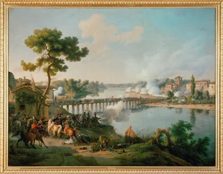 General Bonaparte gir sine ordre i slaget ved Lodi (maleri på lerret)