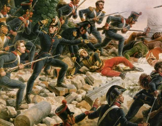 Napoleon I Bonapartes felttog i Spania (olje på lerret)