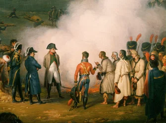 Napoleons leir på tampen av slaget ved Austerlitz (olje på lerret)
