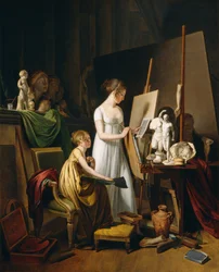 Et malerstudio, ca. 1800 (olje på lerret)
