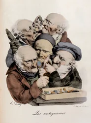 Antikvitetsforhandlere Gravering av Louis-Leopold Boilly (Louis Leopold Boilly