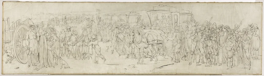 Gjøk på Quai des Tuileries, ca. 1805 (pensel, tusj på lerret)