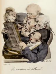 Elskere av malerier Gravering av Louis-Leopold Boilly (Louis Leopold Boilly