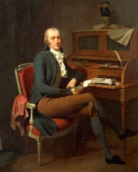 Portrett av mannen sittende ved skrivebordet hans av Louis Leopold Boilly