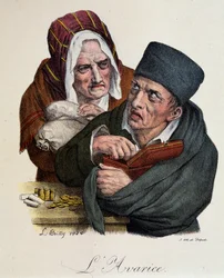 Seven Deadly Sins: Greed av Boilly