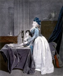 Den optiske illusjonen, 1794, gravering, av Louis Léopold Boilly (1761-1845), «L