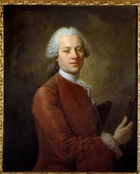 Portrett av Jean the Round of Alembert (1717 - 1783) maleri av Louis Tocque (1696 - 1772) Versailles. Musée Lambinet. - Portrett av Jean the Round of Alembert (1717-1783). Maleri av Louis Tocque (1696-1772)