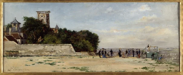 Toppen av Butte Montmartre, med Solférino-tårnet, ca. 1870, ca. 1870 (olje på lerret)