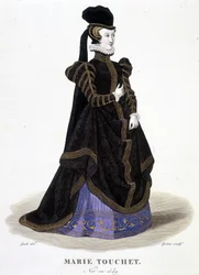 Portrett av Marie Touchet (1549-1638). I "" fransk galleri med kjente kvinner""