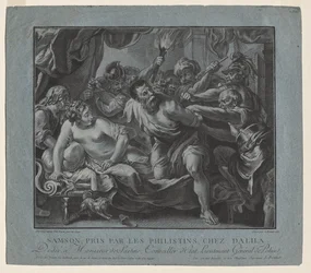 Samson tatt av filistrene i Delilas hus