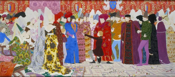 Hennes appell til Dauphinen, fra Joan of Arc Series B, 1906 (olje og bladgull på lerret)