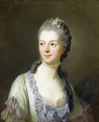Portrett av prinsesse Ekaterina Dmitrievna Golitsyna (Galitzine) - Portrett av Ekaterina Dmitrievna Golitsyna (1720-1761), født Cantemir par Van Loo, Louis Michel (1707-1771)