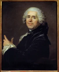 Portrett av Pierre Carlet de Chamblain de Marivaux (1688 - 1763) dit Marivaux, fransk forfatter - Maleri av Louis Michel Van Loo (1707 - 1771)