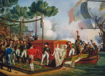 Napoleon Bonaparte og Marie Louise lander i Antwerpen