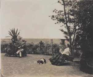 Uten tittel (Mann og kvinne slapper av), ca. 1854 (saltet papirtrykk fra et vått kollodiumnegativ på glass)