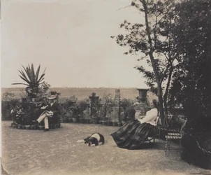 Uten tittel Man and Woman Relaxing, ca. 1854.