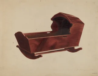 Mahogny Cradle, ca. 1937.