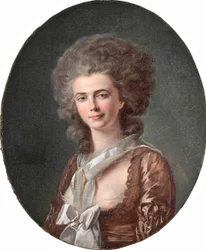 Luis-Roland Trinquesse Portrett av en dame i bystelengde 1780