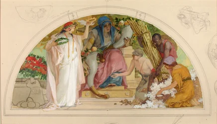 Jordens rikdom (studie for lunette, gamle senatskontorbygning)