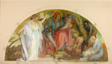 Jordens rikdom (studie for lunette, gamle senatskontorbygning)