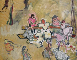 Barn som leker i Rue Caulaincourt, ca. 1907-14 (olje på lerret)