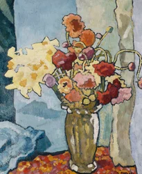 Blomster i en vase; Blomster i en vase, ca. 1939 (olje på lerret)