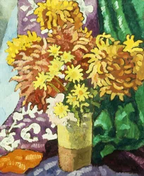 Vase de Dahlias, ca. 1935 (olje på lerret)