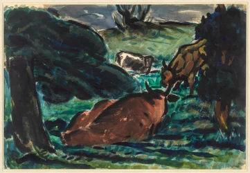 Cows Reclining, c1920-tallet.