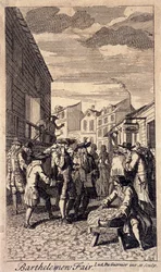 Bartholomeusmarkedet, London, ca. 1715