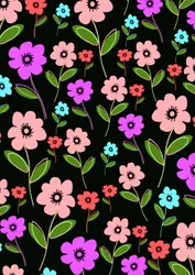 Retro blomster (digital)