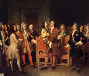 Louis XV (1710-74) Besøkte Peter I (1672-1725) den store på l