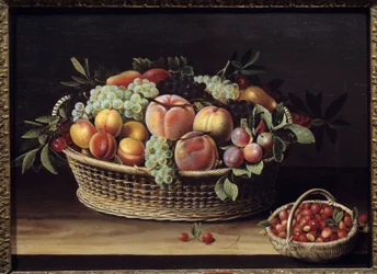 Fruktkurv og jordbærkurver Maleri av Louise Moillon (1610-1696) 1635 Toulouse, Musee des Augustins