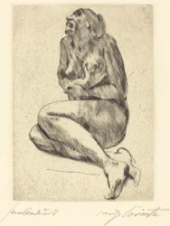 Hukende naken kvinne Hukende naken kvinne, 1914.