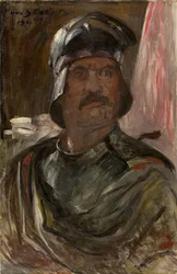 Selvportrett i rustning, 1911.