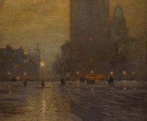 Madison Square, regnfull natt