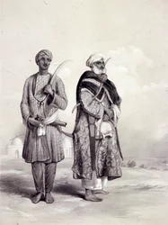 En Zemindar og en Puthan, 1844