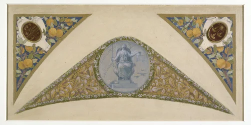 Skisse for trappen til festivalene i Paris rådhus: Balanse, mellom 1888 og 1898 (olje)