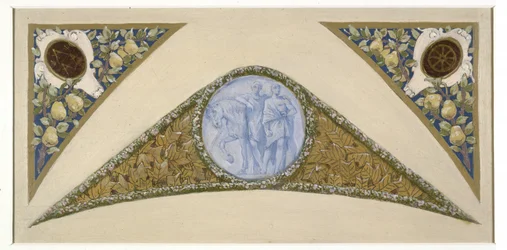 Skisse til festivaltrappen i Paris rådhus: Gemini, mellom 1888 og 1898 (olje)